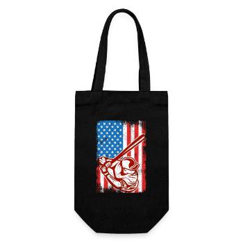 4. Juli Baseball - Geschenkbeutel für Flaschen - Schwarz - Vorne