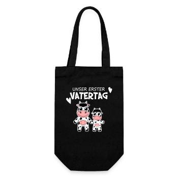 Vatertag - erster Vatertag Geschenk - Geschenkbeutel für Flaschen - Schwarz - Vorne