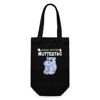 Muttertag - erster Muttertag Geschenk - Geschenkbeutel für Flaschen - Schwarz - Vorne