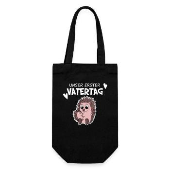 Vatertag - erster Vatertag Geschenk - Geschenkbeutel für Flaschen - Schwarz - Vorne