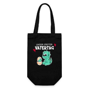 Vatertag - erster Vatertag Geschenk - Geschenkbeutel für Flaschen - Schwarz - Vorne