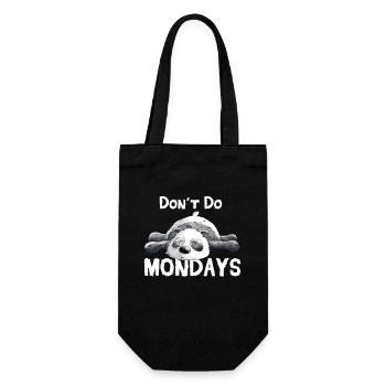 Don't Do Mondays Panda Bär - Geschenkbeutel für Flaschen - Schwarz - Vorne