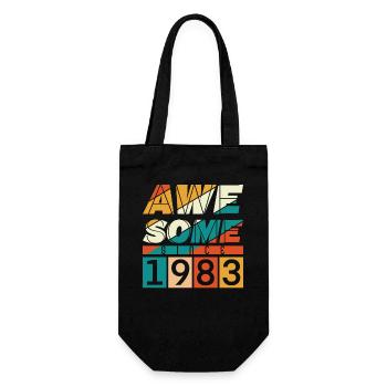 1983 Anniversaire Né Année de naissance millésime - Sac à bouteille - noir - Devant