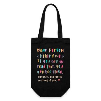Chère personne derrière moi - Sac à bouteille - noir - Devant