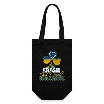 I'm Irish But I Feel Ukrainian - Gift Bag for Bottles - black - Front