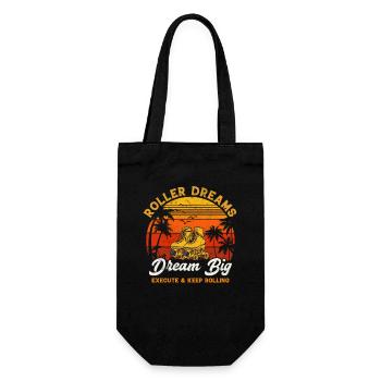 Roller dreams dream big execute and keep rolling - Gift Bag for Bottles - black - Front