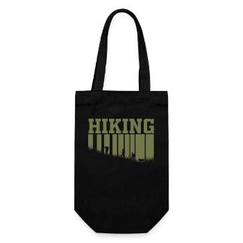 Hiking, Camping, and Outdoor Exploration - Gift Bag for Bottles - black - Front