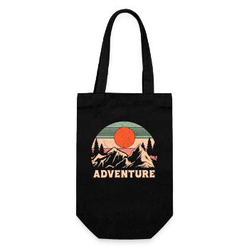 Hiking Nature Hike Hiker Outdoor Funny Mountain - Gift Bag for Bottles - black - Front