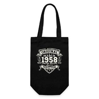 65e anniversaire Mann Original March Né en 1958 - Sac à bouteille - noir - Devant