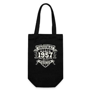 66e anniversaire Mann Original March Né en 1957 - Sac à bouteille - noir - Devant
