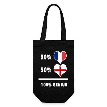 Angleterre et France Drapeaux 100% géniaux - Sac à bouteille - noir - Devant