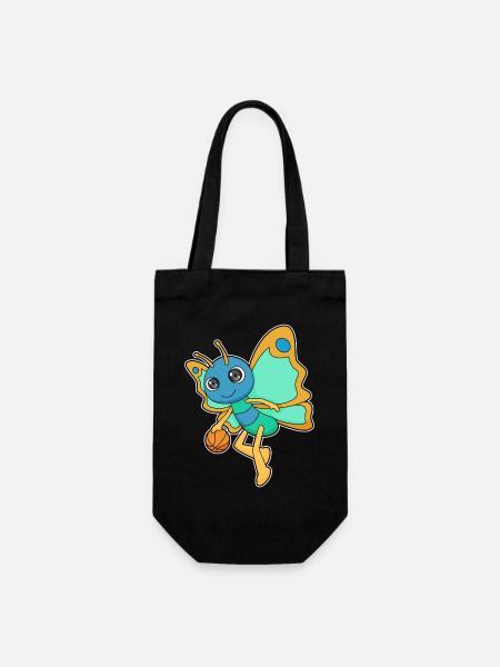 Butterfly Basketball Player Basketball - Sac à bouteille - noir