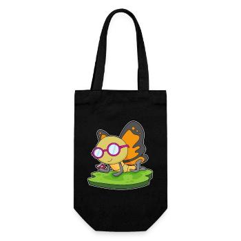 Lunettes de livres Butterfly Nerd - Sac à bouteille - noir - Devant