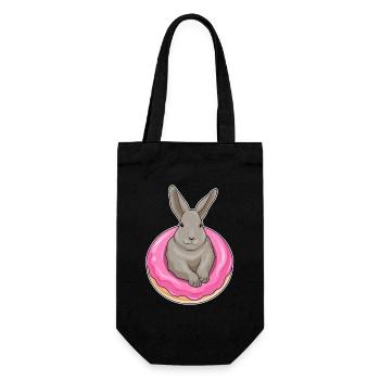 Rabbit Donut - Gift Bag for Bottles - black - Front