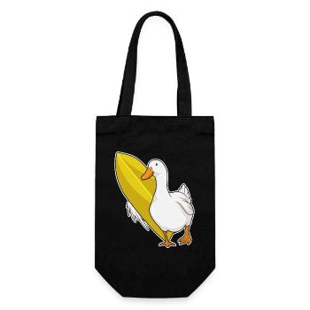 Duck Surfing Surfboard Summer - Gift Bag for Bottles - black - Front