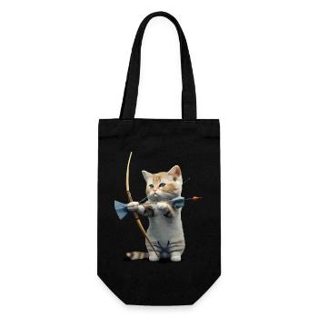 Milo in archery - Gift Bag for Bottles - black - Front