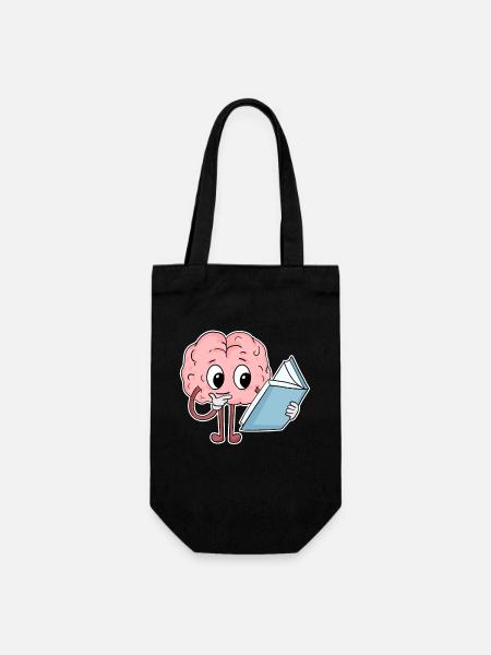 Lire des livres drôles sur le cerveau - Sac à bouteille - noir