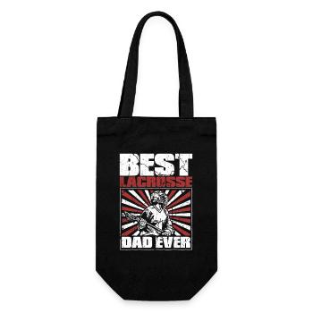 Best Lacrosse Dad Ever Lax Player Polocrosse - Gift Bag for Bottles - black - Front
