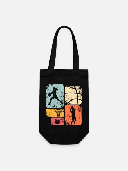 Basketball Basketballerin Frauen Basketball - Geschenkbeutel für Flaschen - Schwarz