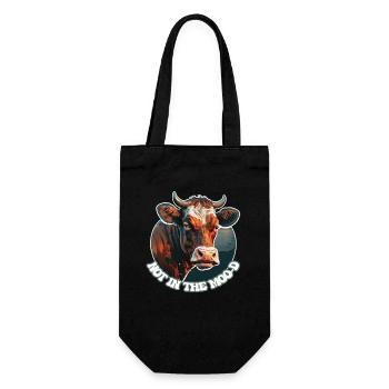 Not In The Mood - The Grumpy Farm Cow - Gift Bag for Bottles - black - Front