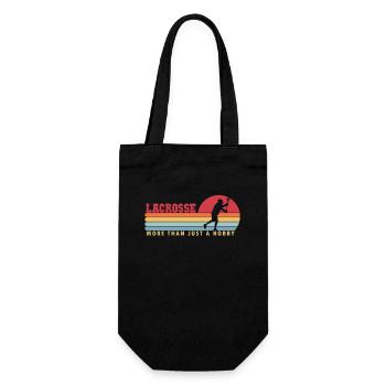 Lacrosse more than a Hobby Intercrosse Lax - Gift Bag for Bottles - black - Front