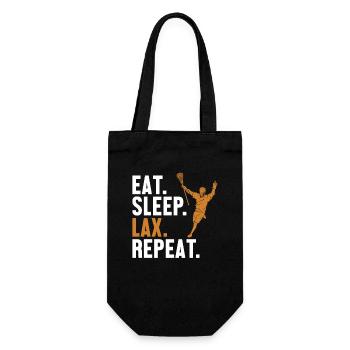 Eat Sleep Lax Repeat Intercrosse Lax Player - Gift Bag for Bottles - black - Front