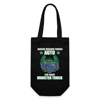 Monstertruck Fahrer Auto Motorsport Tuning  - Geschenkbeutel für Flaschen - Schwarz - Vorne
