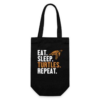 Eat Sleep Turtles Repeat Tortoise - Gift Bag for Bottles - black - Front