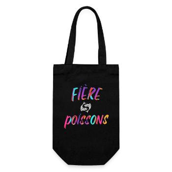 Fière poissons cadeau poissons signe zodiaque - Sac à bouteille - noir - Devant