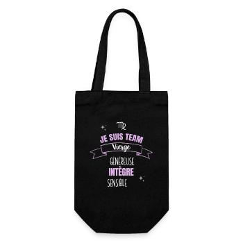 Team vierge cadeau femme fille vierge signe zodiac - Sac à bouteille - noir - Devant