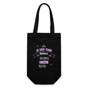Team balance cadeau femme fille balance zodiaque - Sac à bouteille - noir - Devant