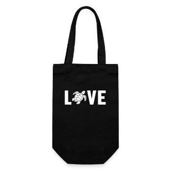 Love Tortoise Water Turtle Turtle - Gift Bag for Bottles - black - Front