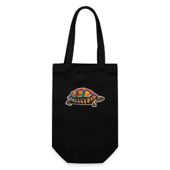 Colorful Wasserschildkröte Riesenschildkröte - Geschenkbeutel für Flaschen - Schwarz - Vorne