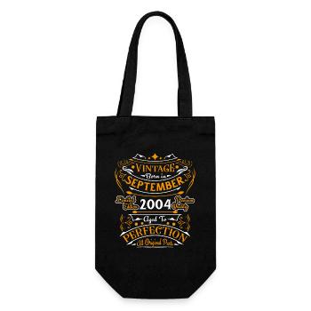 September 2004 Retro Vintage Geburtstagsgeschenk - Geschenkbeutel für Flaschen - Schwarz - Vorne