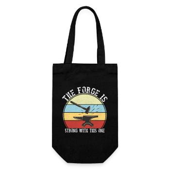 The Forge Is Strong With This One Blacksmith - Gift Bag for Bottles - black - Front