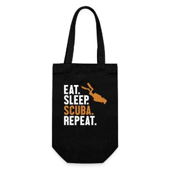 Eat Sleep Scuba Repeat Diving Fins - Gift Bag for Bottles - black - Front