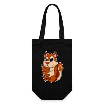 Squirrel Family - Squirrel with Baby - Gift Bag for Bottles - black - Front