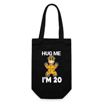 20 birthday - 20 years - hug - Gift Bag for Bottles - black - Front