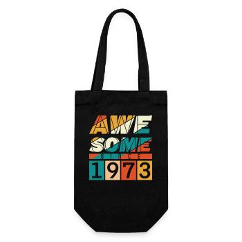 1973 Né Anniversaire Année de naissance millésime - Sac à bouteille - noir - Devant