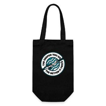 The Deeper You Go The Better It Feels - Gift Bag for Bottles - black - Front