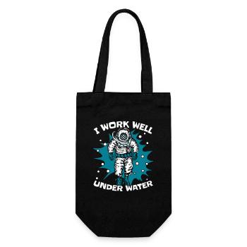 I Work Well Under Water Diving Mask - Gift Bag for Bottles - black - Front