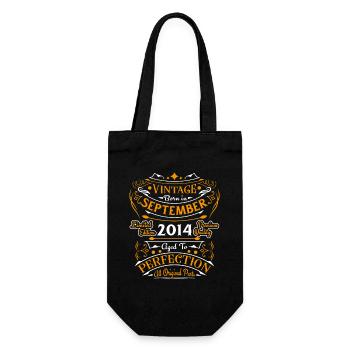 September 2014 Originelle Geschenkidee zum Geburtstag - Geschenkbeutel für Flaschen - Schwarz - Vorne