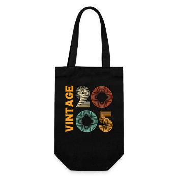 Vintage 2005 Retro Cool Anniversary Gift - Gift Bag for Bottles - black - Front