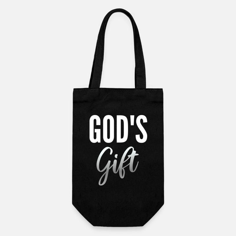 Geschenk Gottes - Geschenkbeutel für Flaschen - Schwarz