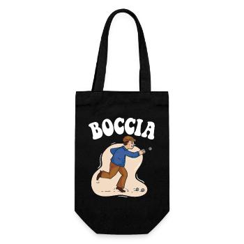 Boccia player Clothing with bocce balls Boccia - Gift Bag for Bottles - black - Front