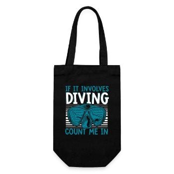 If It Involes Diving Count Me In Goggles - Gift Bag for Bottles - black - Front