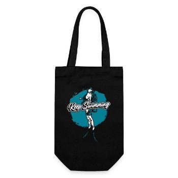 Keep Swimming Diving Mask Diving Fins Diver - Gift Bag for Bottles - black - Front