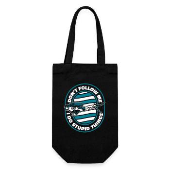 Don't Follow Me I Do Stupid Things Diver Mask - Gift Bag for Bottles - black - Front
