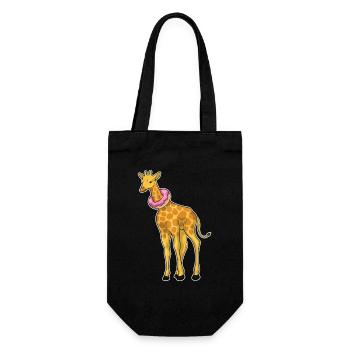 Giraffe Donut - Gift Bag for Bottles - black - Front