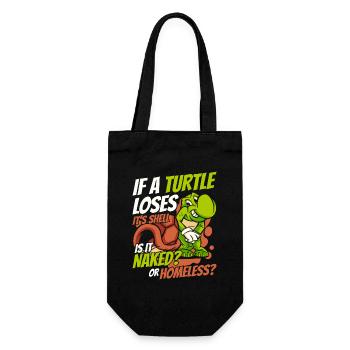 Si une tortue perd sa tortue en carapace - Sac à bouteille - noir - Devant